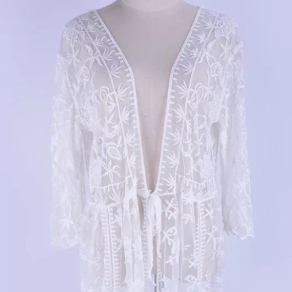 S-XL🦚Emmy Sweet & Sultry Lace Kimono New - Picture 11 of 11